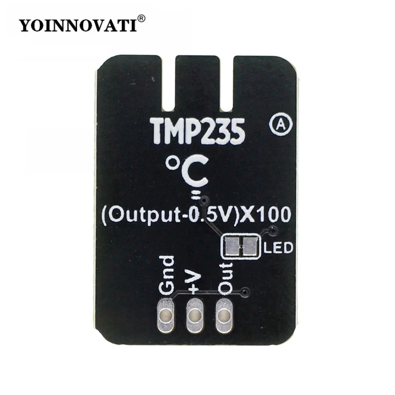 TMP235 Analog Temperature Sensor Module DC 3V-5V Linear 10mV/°C Output High Accuracy Supports External AREF for MCU Analog Input