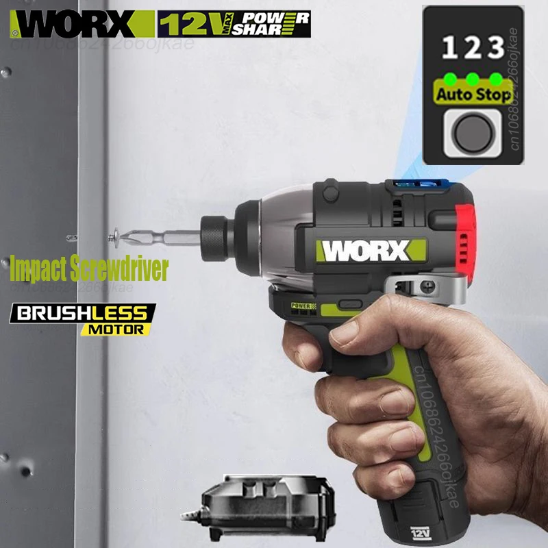

Worx 12V WU132X Rechargeable Wireless Impact Screwdriver Thin Iron Mode and 3 Speed Adjustable 160Nm Brushless Share Platform