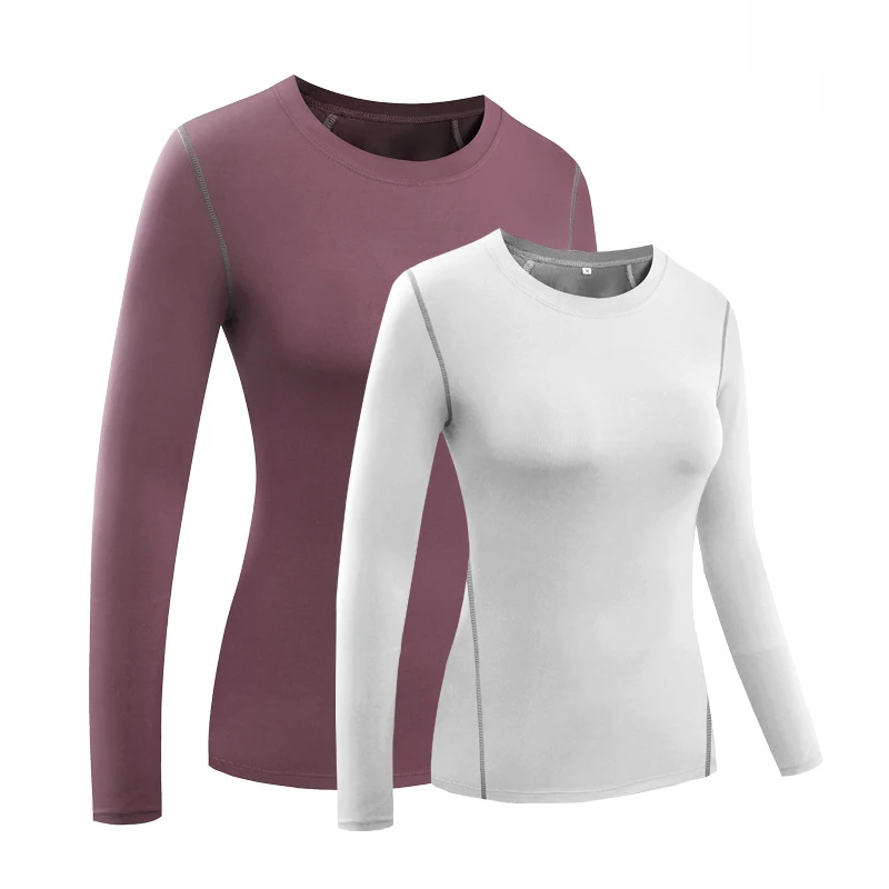 

Women Gym Clothing Sport Fitness Shirts Long Sleeve Tights Running Bodybuilding Quick Dry Jackets Compression T-Shirt Sportswear