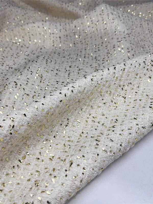 

French Style Shiny Wool Fabric Fashion Clothing Designer for Diy Sewing Autumn Winter Suit Jacket Fabrics Cloth Material