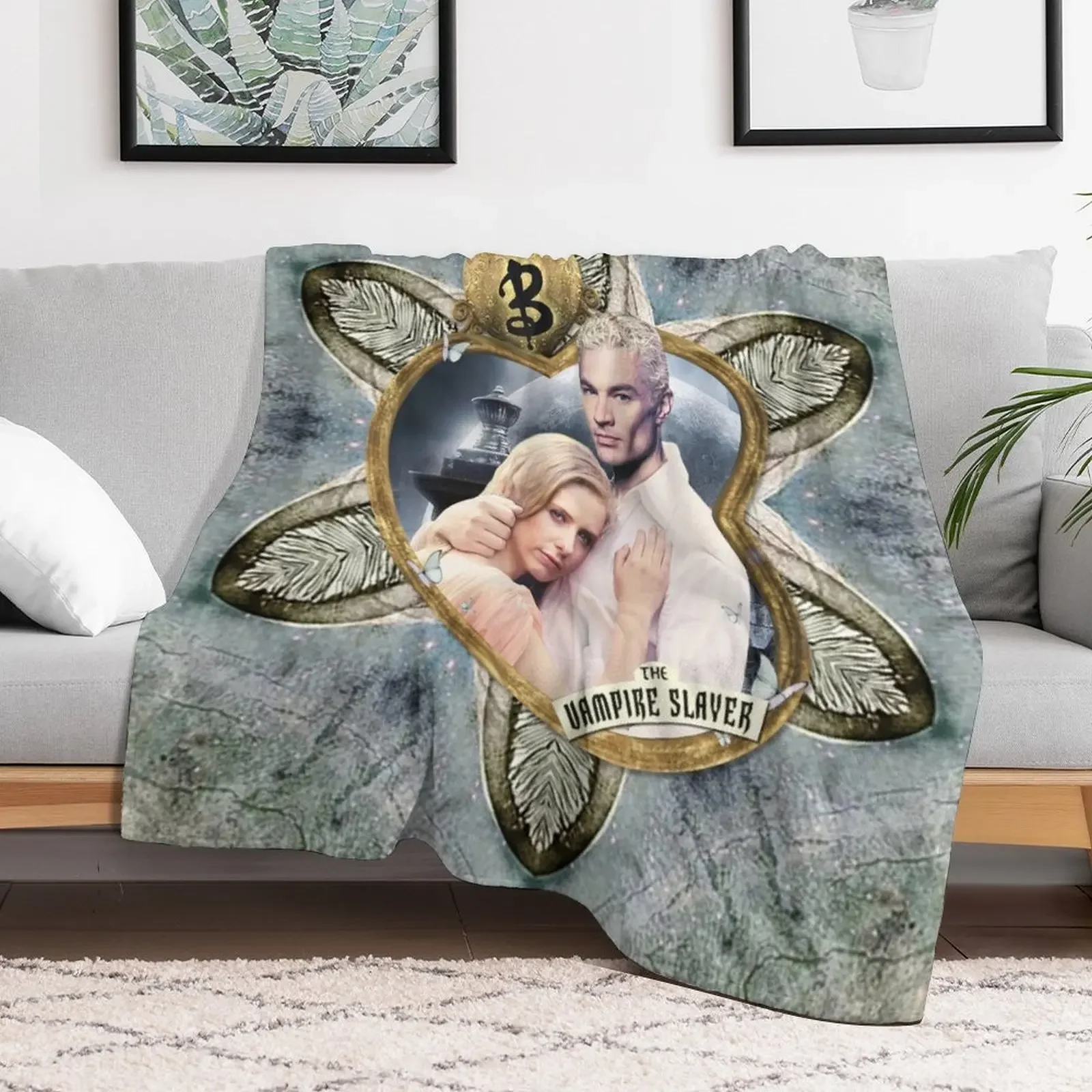 Buffy & Spike Throw Blanket Luxury Thicken Warm Extra Large Throw Plush Blankets