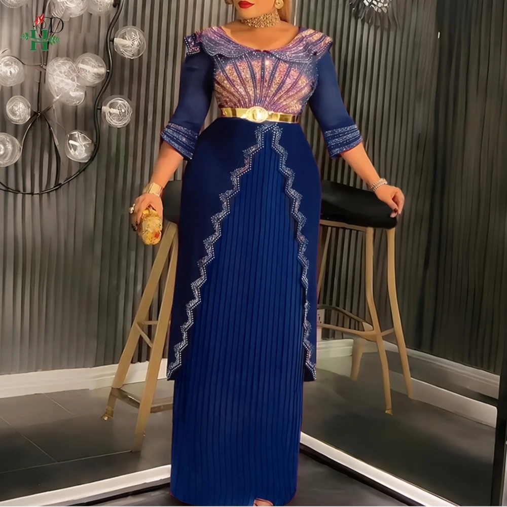 H&D African Dress For Woman Turkey Dress Plus Size Maxi Dress Wedding Party Africa Clothing Luxury Elegant 2025 New