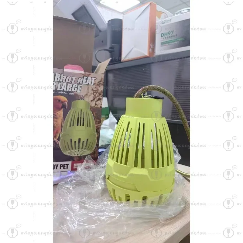 Anti-bite Metal Tube Bird Heating Lamp High Temp Resistant PBT Anti-scald Design Hanging Warm Light Pet Heater for Parrot Cage