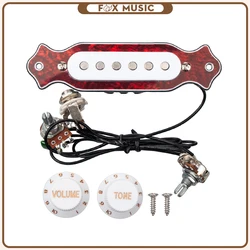 Pre-wired 6-string Single Coil Pickup Cigar Box Guitar Soundhole Pickup Harness With Volume And Tone Pots Guitar Accessories