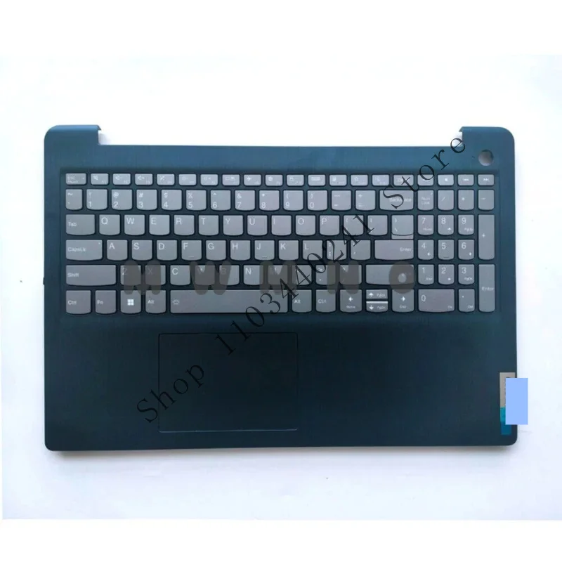 WYORESY New Palmrest Keyboard For Lenovo IdeaPad 3-15ALC6 82KU W/FPR BLUE 5CB1B60432