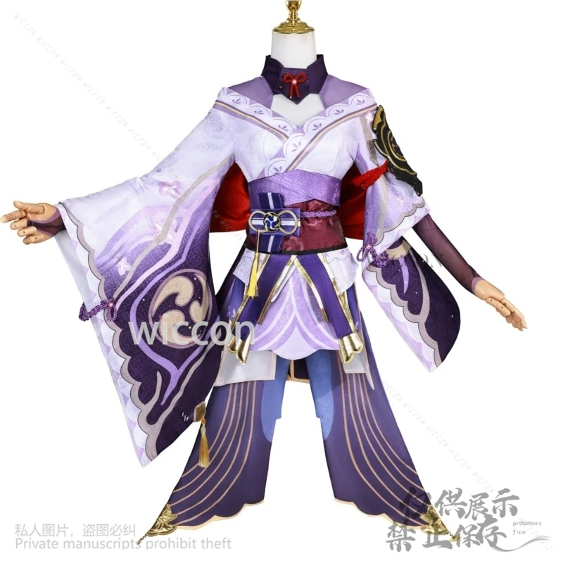 อะนิเมะเกม Genshin Impact Comic Con Raiden Shogun เครื่องแต่งกายชุดกิโมโนญี่ปุ่น Lolita ชุดวิกผมรองเท้าผู้หญิงฮาโลวีนคริสต์มาส