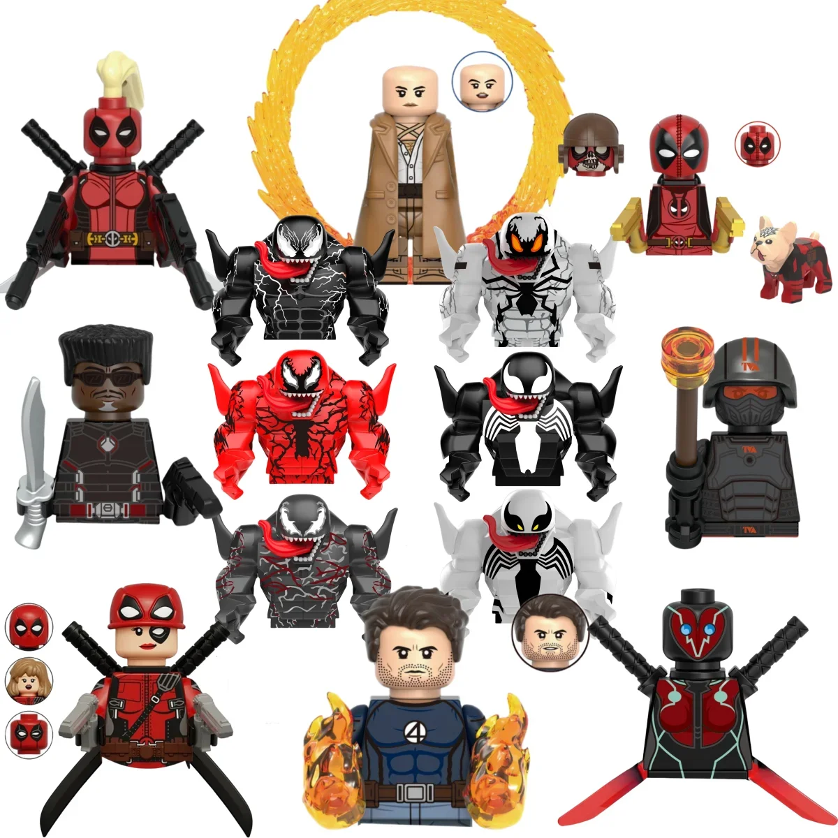 Disney Building Blocks Mini Model Figures Big Goblin Spiderman Iron Man Venom Captain Hawk Deadpool Technic Armor City Gift Toys