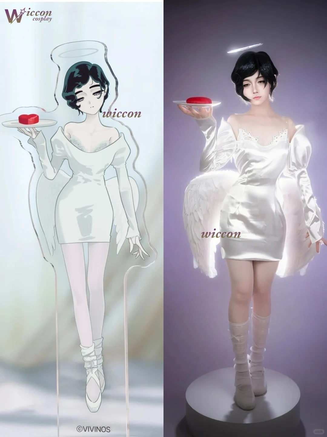 moemimic-anime-alien-stage-cosplay-sua-mizi-cafe-crossover-vestido-de-veludo-branco-demonio-anjo-ombro-a-ombro-vestido-de-noite-perucas