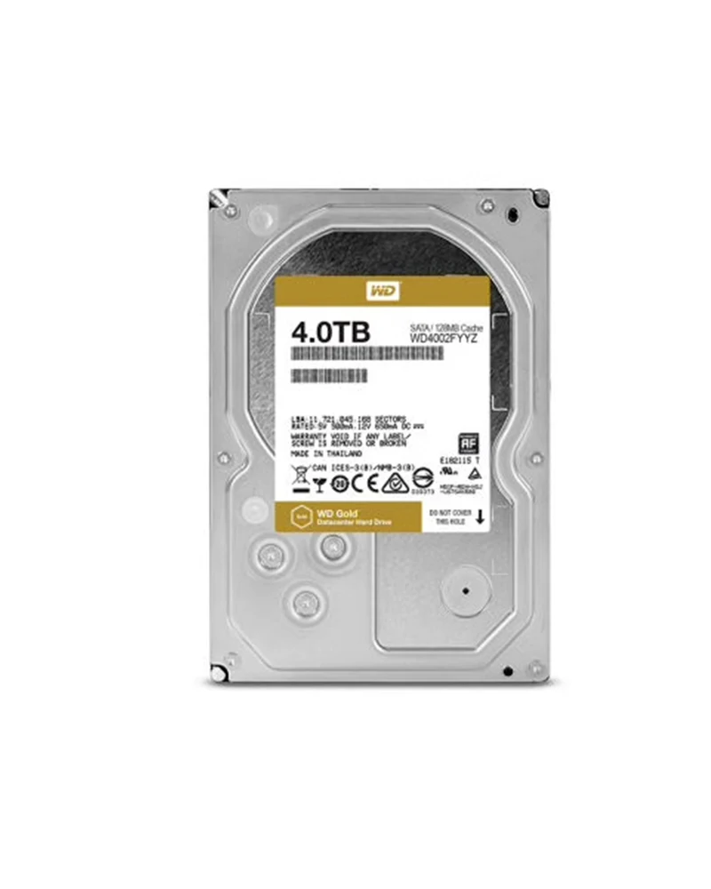 WD Gold 4TB Enterprise Class Hard Disk Drive - 7200 RPM classe SATA 6 Gb/s 128MB di Cache 3.5 pollici WD4002FYYZ