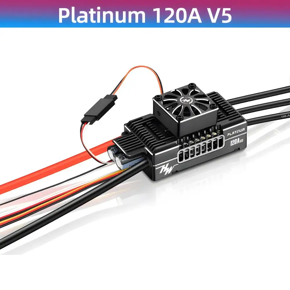 ​ HOBBYWING Borstelloze ESC Platinum 25A 40A 80A 120A 150A 180A 260A 32-bit Borstelloze ESC Voor RC Helicopter Vaste Vleugel Vliegtuigen