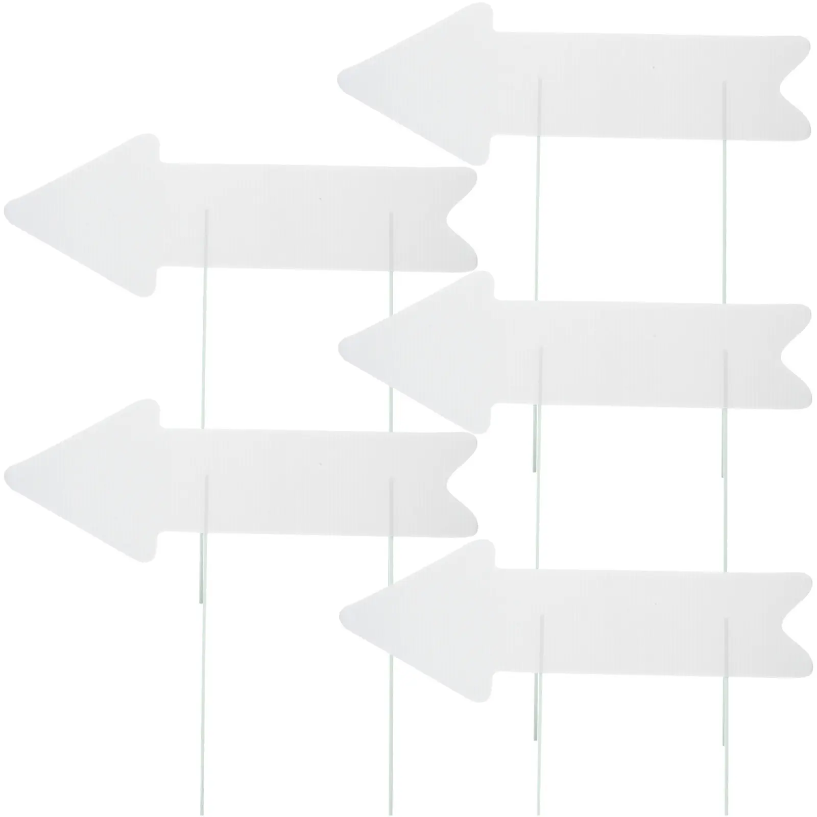 

Набор из 5 пустых пластиковых табличек для двора с кольями, многоразовые легкие вывески для газона, для самостоятельной рекламы внутри и вне помещений