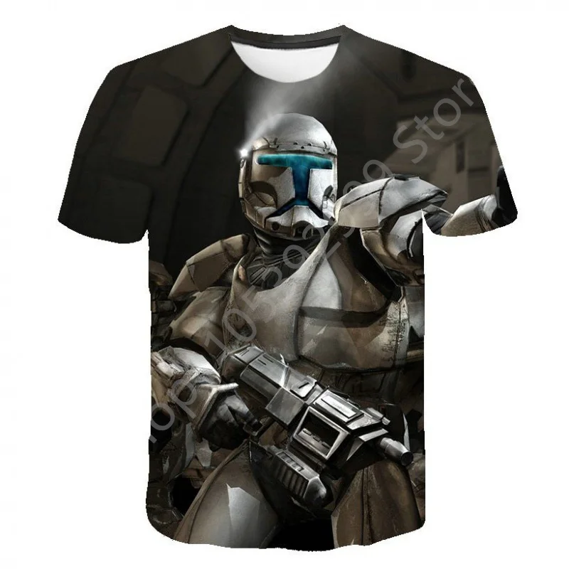 3D Quick Drying Short Sleeved Men T shirt Around The 50th Anniversary of Star Wars Adult Children's Parent Child T shirts view 3
