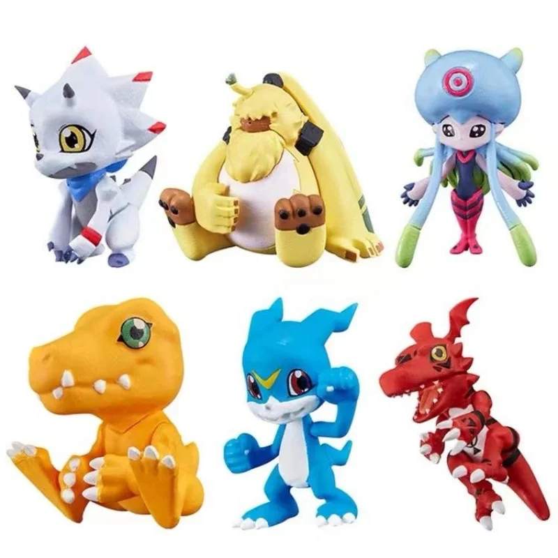 

Bandai Original 6Pcs Gashapon vol.02 Hugcot Digimon Adventure Anime Figure Toys For Kids Gift Collectible Model Ornaments