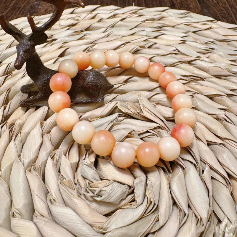 Half Blood Large Intestine Round Single Loop Buddha Bead Backflow Bone Material Accessory Bracelet