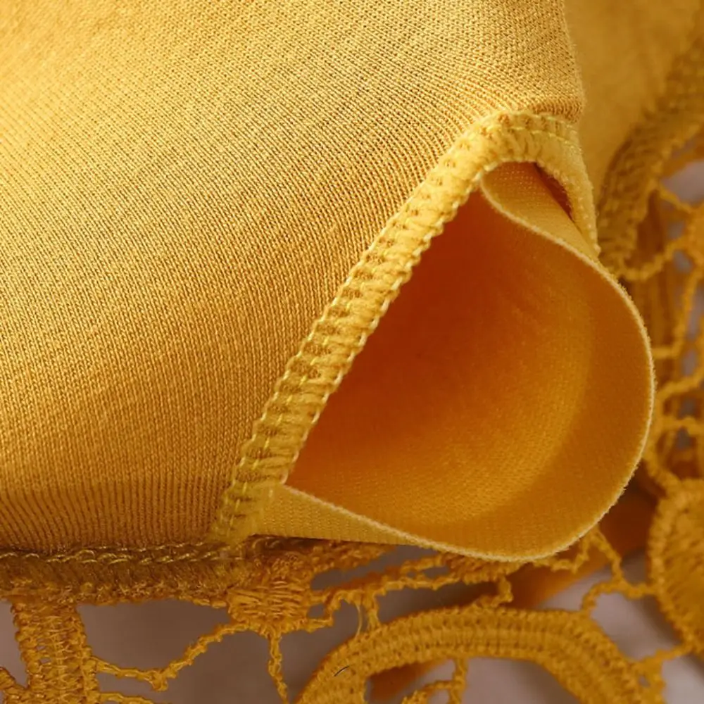 سترة مريحة على الطراز البوهيمي قميص قصير مجوف للبحر من الدانتيل حمالة صدر لاسلكية بدون أكمام ملابس داخلية عميقة على شكل حرف V للشاطئ