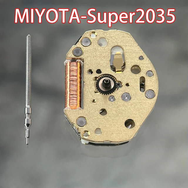 New Miyota Super 2035 Quartz Movement Golden 3 Hand Precision Japan Original Durable Metal Gears Best Cost Performance AliExpress