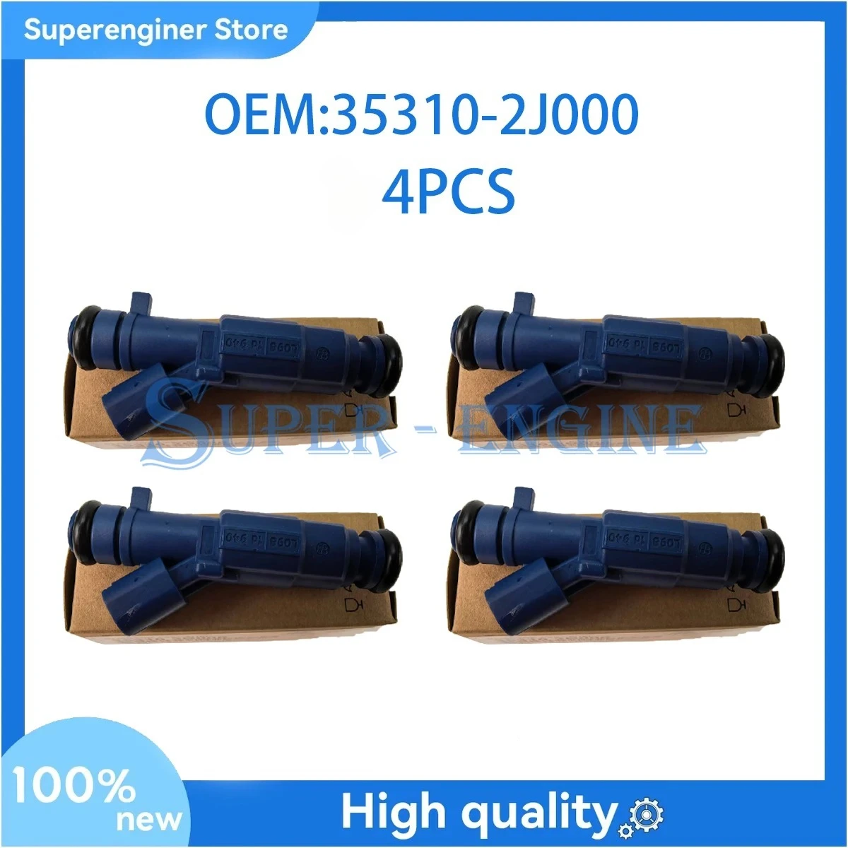 

4Pcs Fuel Injector 35310-2J000 For Hyundai Kona e 2.0 Nu 2018~2023 353102J000