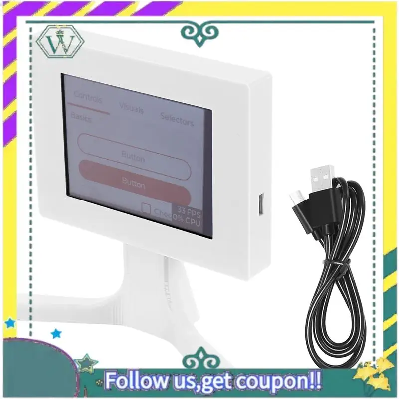 새로운 Nerdminer V2 56Kh/S 2.8 인치 LCD 디스플레이 Nerdminer Bitcoin Crypto Solo 복권 데스크 광부 Cryptocurrency Miner