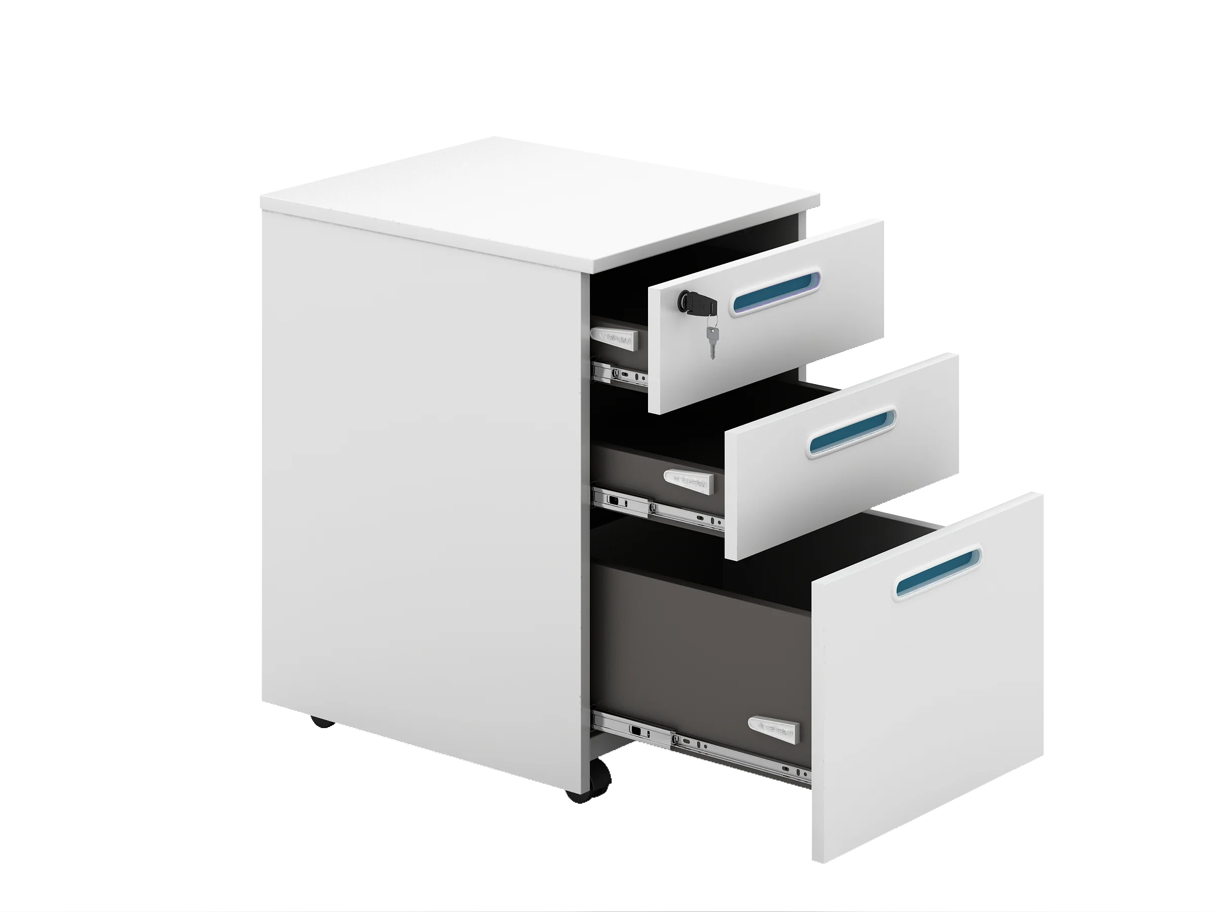 White 3 Drawers Mobile Pedesta - Drawer Pedestal Cabinet review and price
