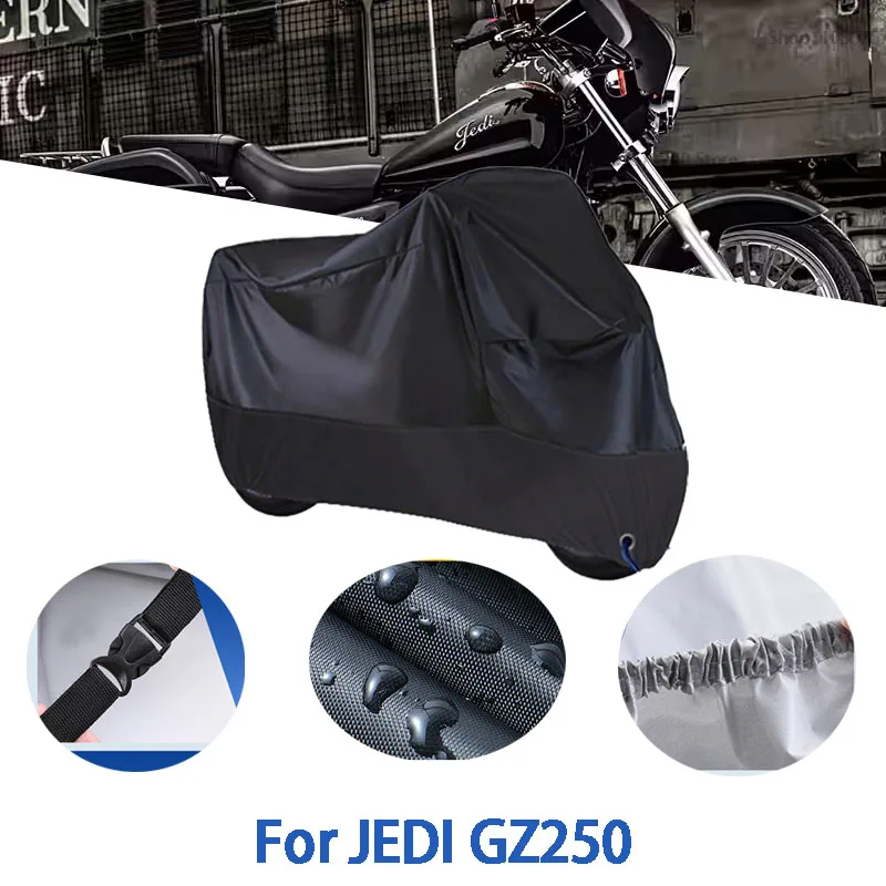 

Полные чехлы для мотоцикла JEDI GZ250, автомобильные чехлы на открытом воздухе, защита от солнца, пыли, без ушей, утолщенные оксфордские чехлы, аксессуары