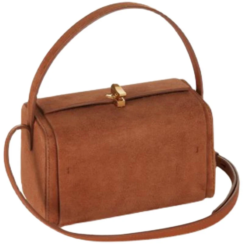 Simple design suede women bag square box bag high quality casual small square bag retro messenger bag crossbody bag