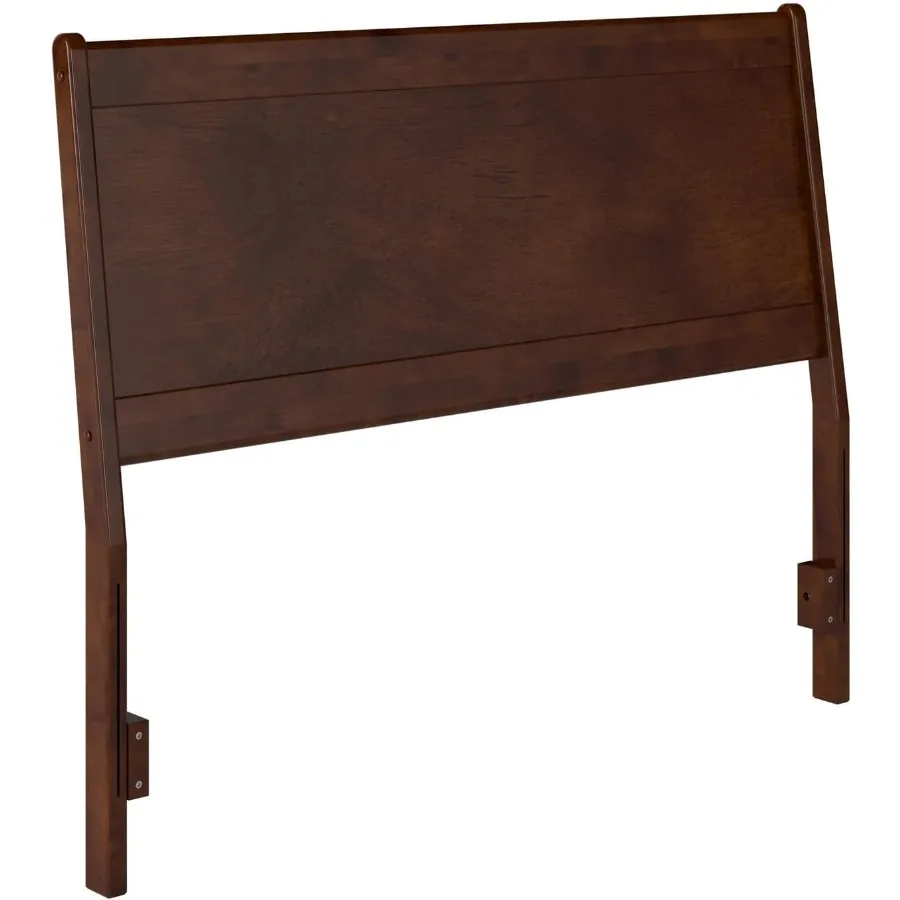 Cabecero con panel de madera totalmente maciza Casanova con acabado en nogal para decoración moderna de dormitorio, artesanía duradera con diseño elegante En