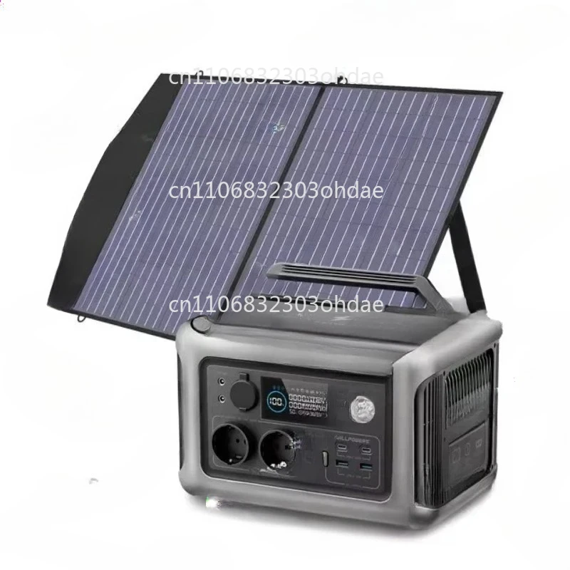 

Camping emergency power supply R600 portable power station 600 watt solar generator