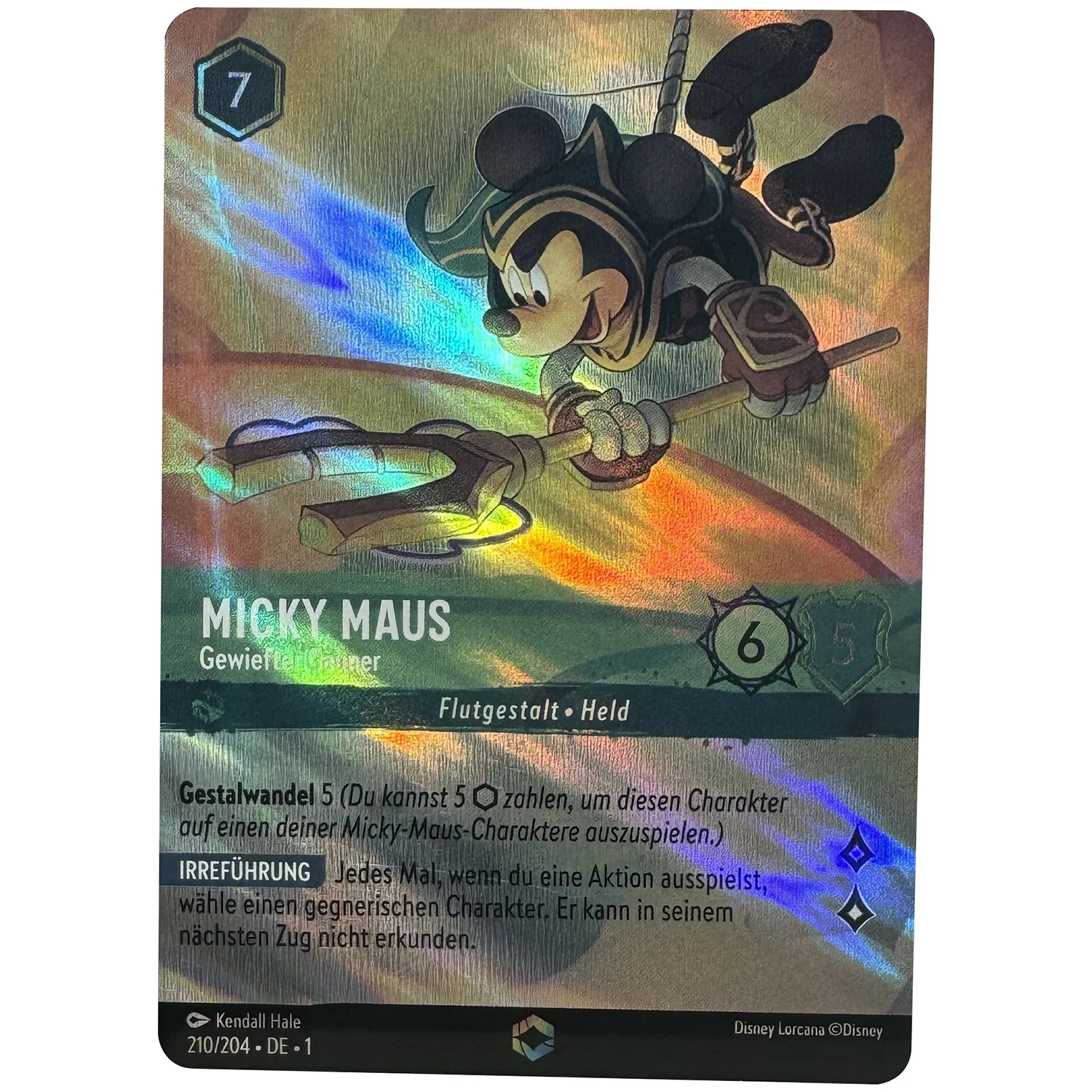 Disney Lorcana Proxy Card Mickey Mouse - Artful Rogue Floodborn • Hero Emerald Enchanted The First Chapter #210