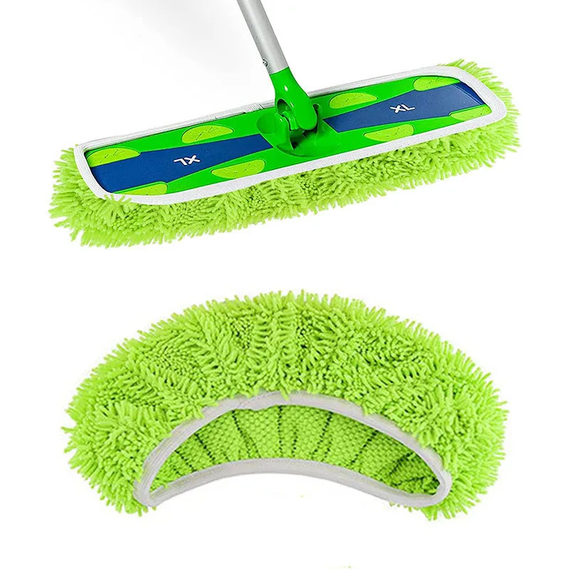 ผ้าซับไมโครไฟเบอร์ฟองน้ําดูดซับเปลี่ยนนํามาใช้ใหม่เหมาะสําหรับ Swiffer Flat Mop อุปกรณ์ในครัวเรือนห้องน้ําสีเขียว