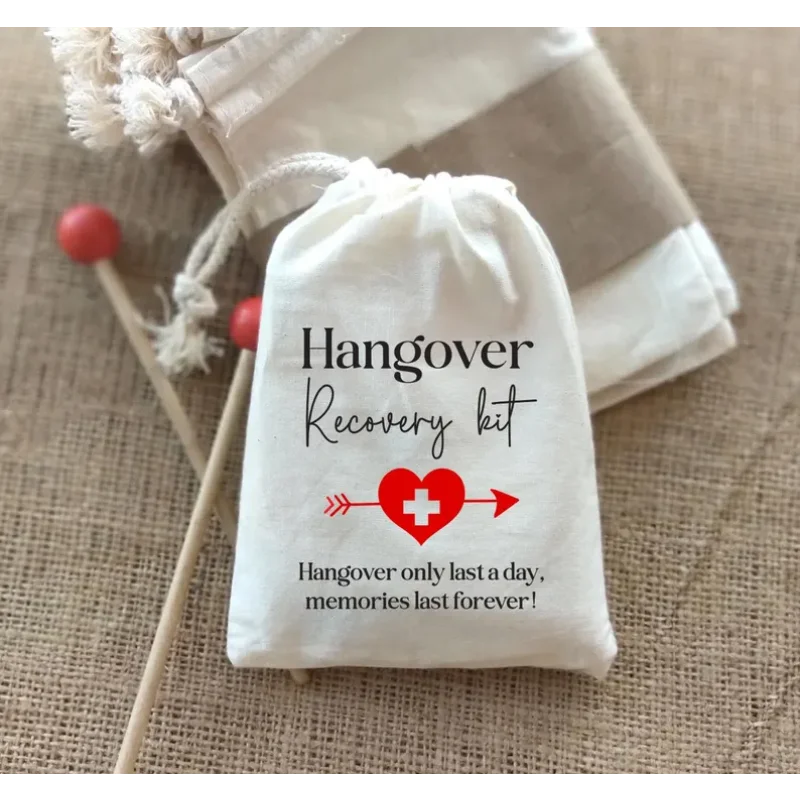 

5pcs 5x7in Hangovers Last A Day Memories Last Forever Recovery Kit Wedding Bach Favor Survival Set Party Favor Bags Bride To Be