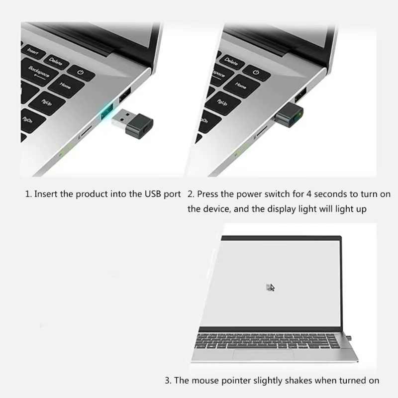 652F Mouse Jiggler Undetectable Mouse Mover Jiggler Automatic Mouse Mover Wiggler USB Port for Computer Laptop 2400dpi