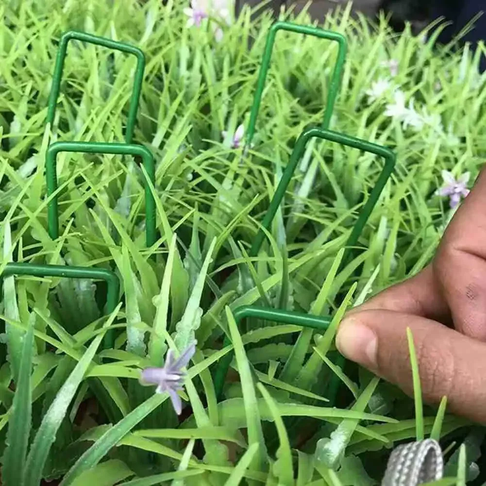 10 buah Pin taman berbentuk U pasak taman staples lanskap tugas berat halaman rumput tenda pasak suku cadang pasak pengaman