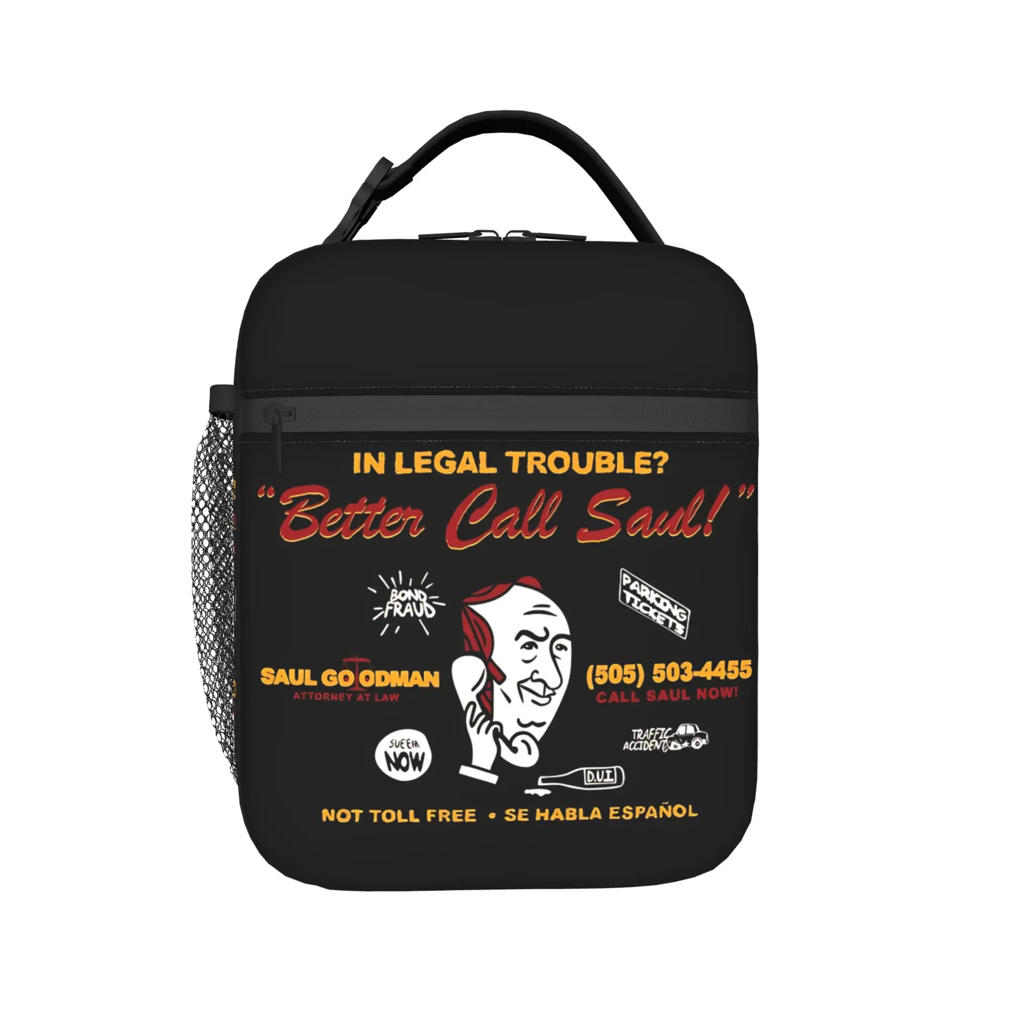Saul Goodman Attorney at law Breaking Bad Lunch Bag School Lunch Box For Adult Retro Graphic Tote Food Bags Portable Cooler Bag