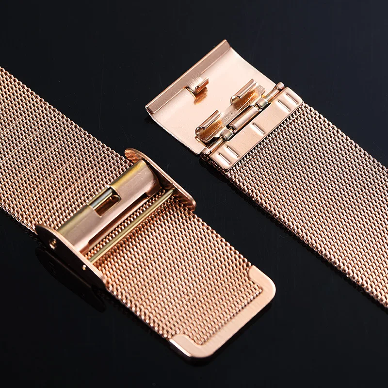 14/16/18/20/22/22mm Milanese Loop Strap Universal Mesh Stainless Steel Metal Quick Release Smart Watch Band Men Women Bracelet