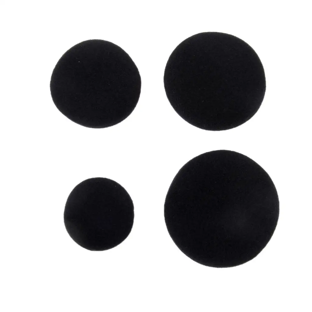 4pairs 65mm Ear Cushions Earpads for Headphones Earphones Black