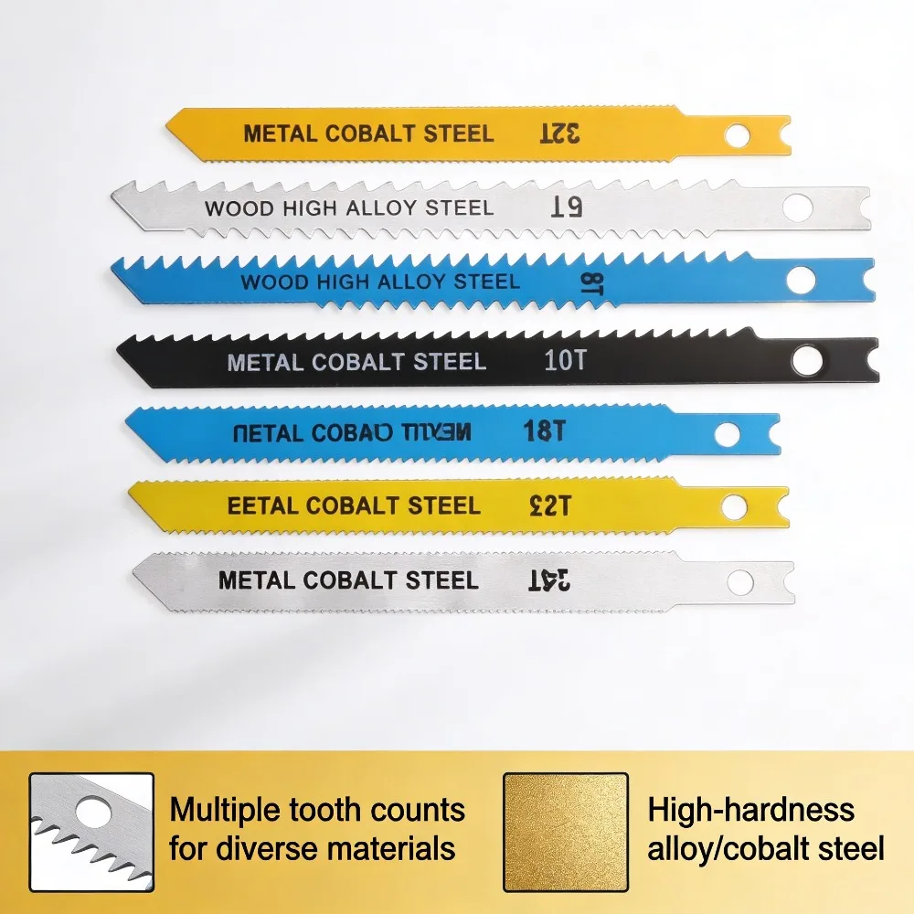 Woodworking Curve Saw Blade Sawtooth Sharp Tough Wear Resistant Multi Specification Fast Cutting Saw Blade 7pcs