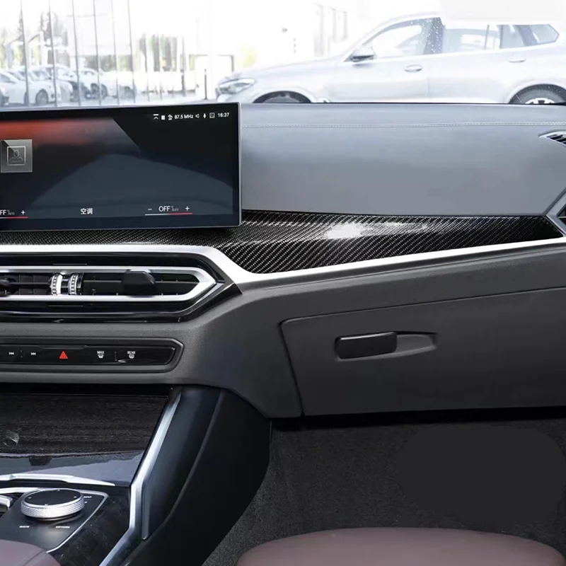 

For BMW 5 Series G30 G38 Real Dry Carbon Fiber 2016-2022 Right Drive Dashboard Long Trim Panel Interior Modification Accessories