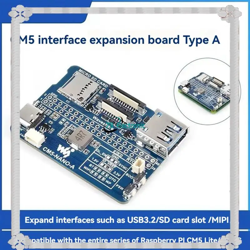24-часовая доставка Waveshare для Raspberry Pi CM5 Nano Base IO Board (A) с USB 3.2 Gen1 для вычислительного модуля 5