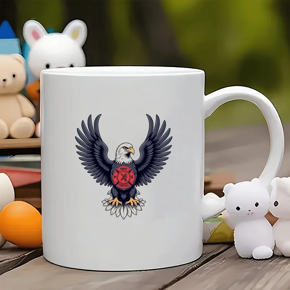 كوب سعة 11 أونصة + كارتون فاير إيجل + كوب شرب للأطفال هدية عيد الميلاد كوب مكتب عائلي