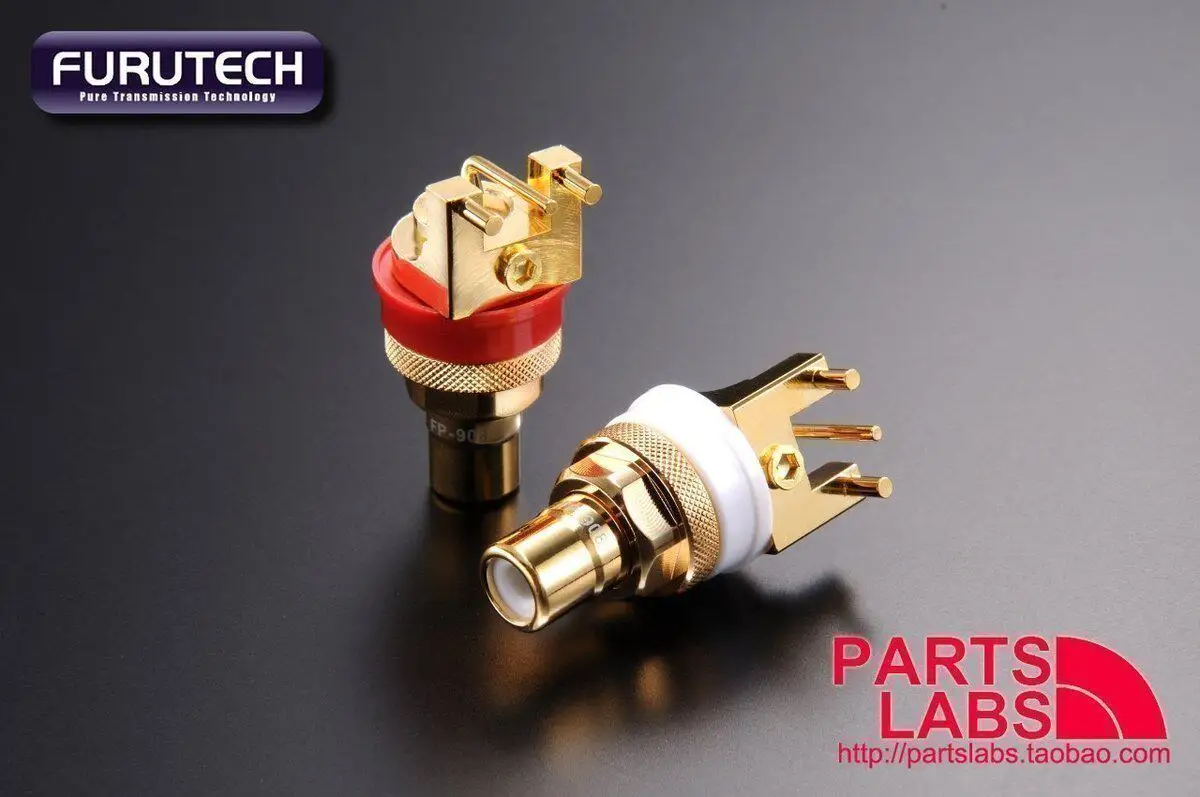 Original Furutech FP 908(G) Gold-Plated RCA Jack, Direct Solder to PCB, In Stock