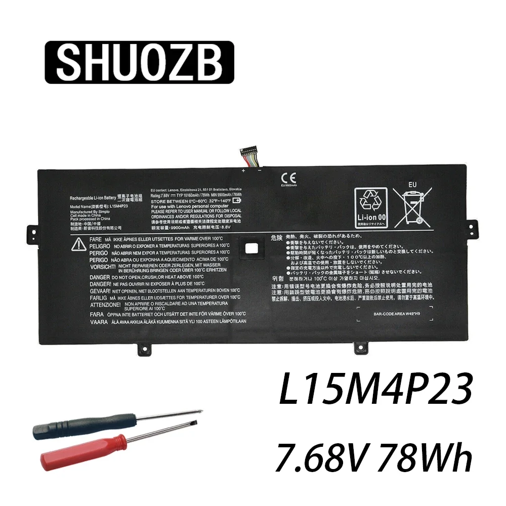 

SHUOZB L15M4P23 Laptop Battery For Lenovo Yoga 910-13IKB Yoga 910 13 80VF Yoga 5 Pro(512G) Series L15C4P21 L15M4P21 L15C4P22