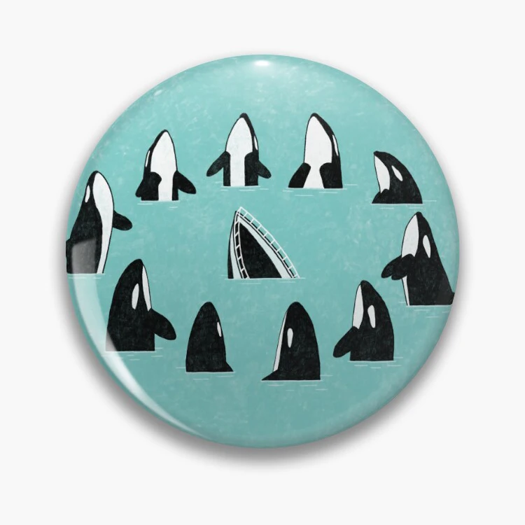 Whales Badge Pins Funny Collar Custom Clothes Manga Metal Broches Broche Pins for Backpacks Fashion Manga