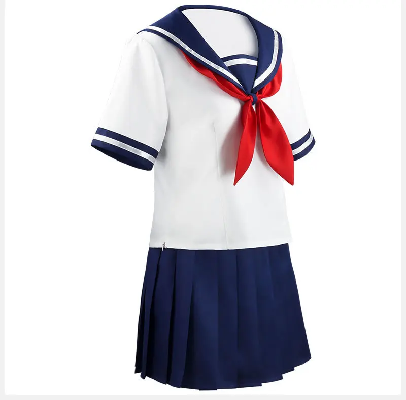 Anime Game Yandere Simulator Cosplay Costume Ayano Aishi Uniform Chan JK School Women Outfit Sailor Suit T-shirt+Skirt Ladies