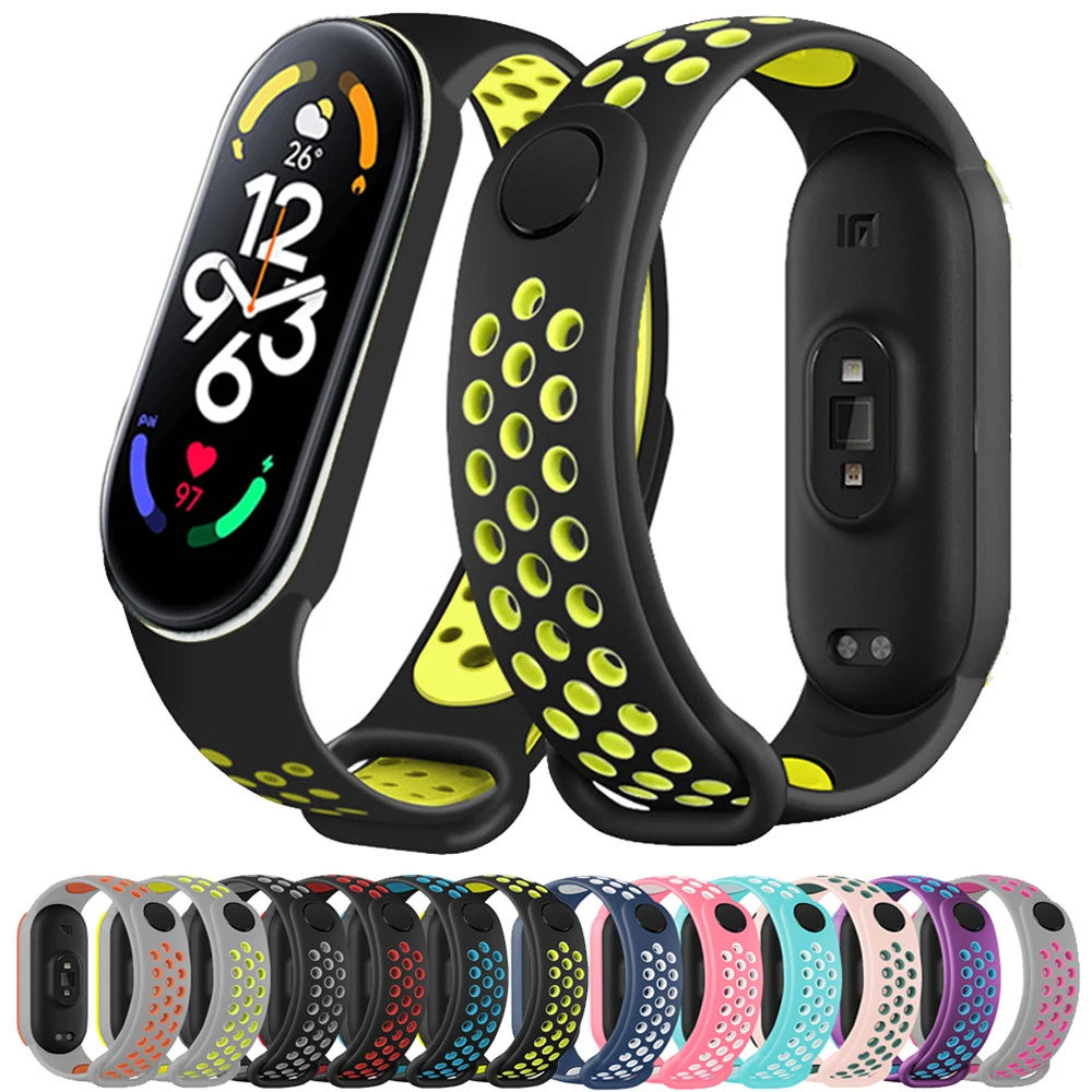 For Mi band 6 7 Bracelet Sport Silicone Miband4 miband 5 Wrist correa Replacement Wristband for xiaomi Mi band 4 3 5 6 7