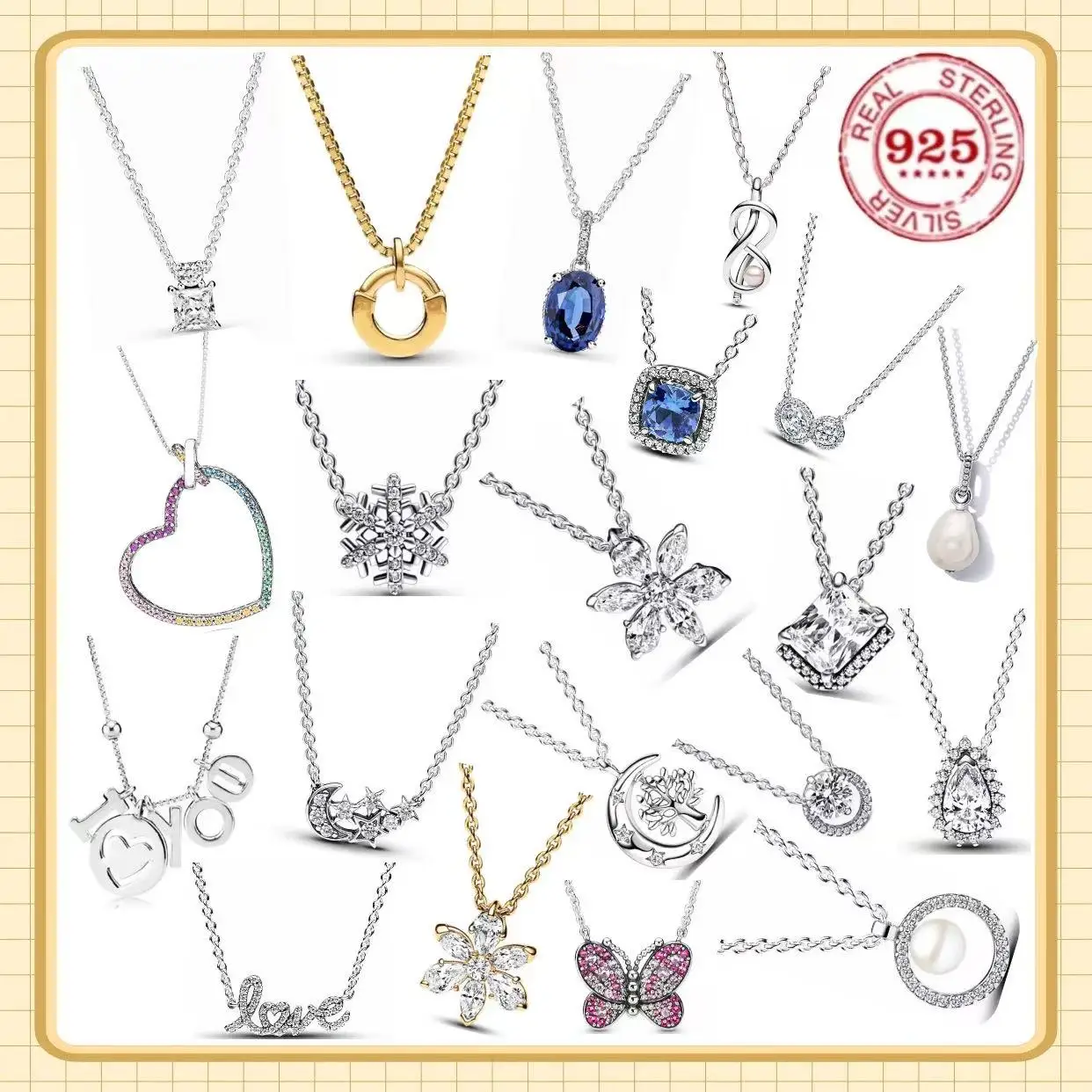 

Exquisite 925 Sterling Silver Snowflake Shaped And Pearl Necklace Suitable For Women's Birthday High Quality Jewelry Gifts