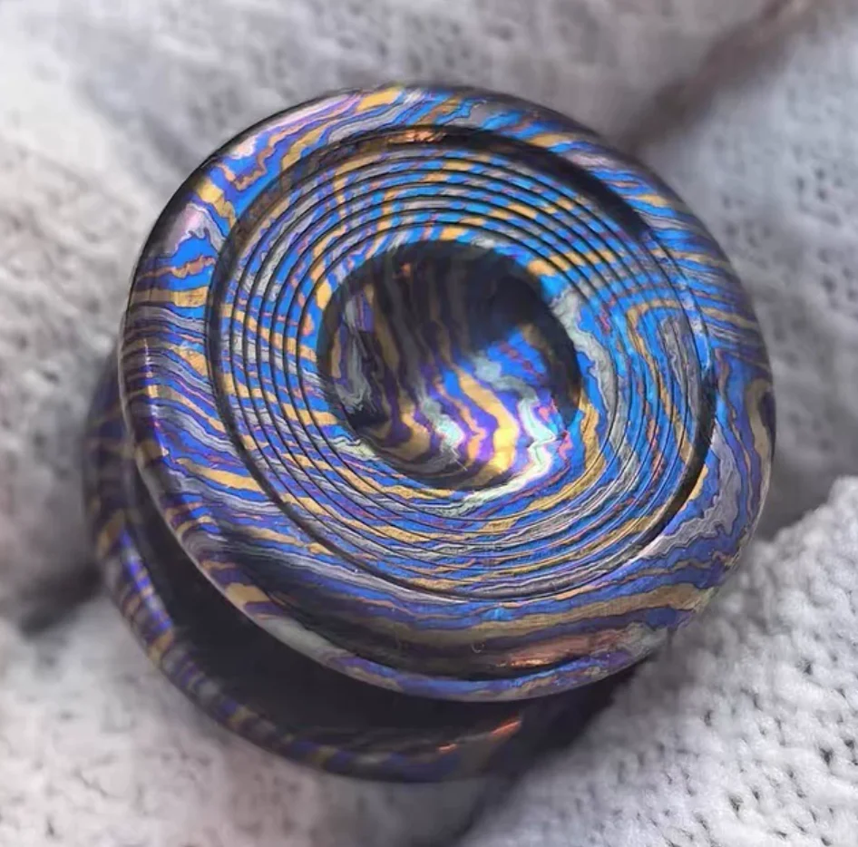 Used EDC kiva zircuti button 24.5*13.5mm Stress Relief Toy Haptic Spinner Fingertip Gyroscope Decompression Toys