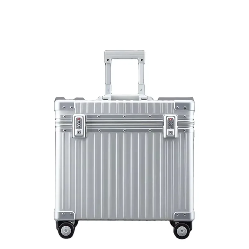 2024 new silver Aluminum alloy hard case flight suitcase for protecting digital camera accessories