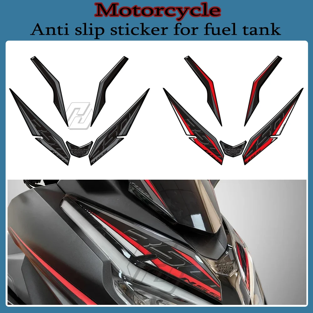 

Для Honda Forza NSS 350 с 2023 защитное украшение 3D полимерная наклейка на передний обтекатель мотоцикла