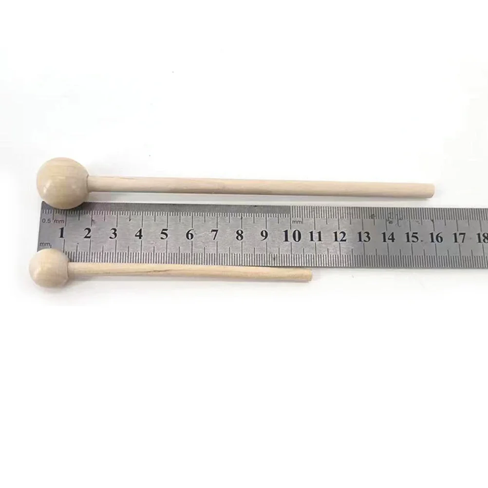

2 Pairs Drum Mallets Drumsticks for Percussion Instrument Round Head Wood Rhythm
