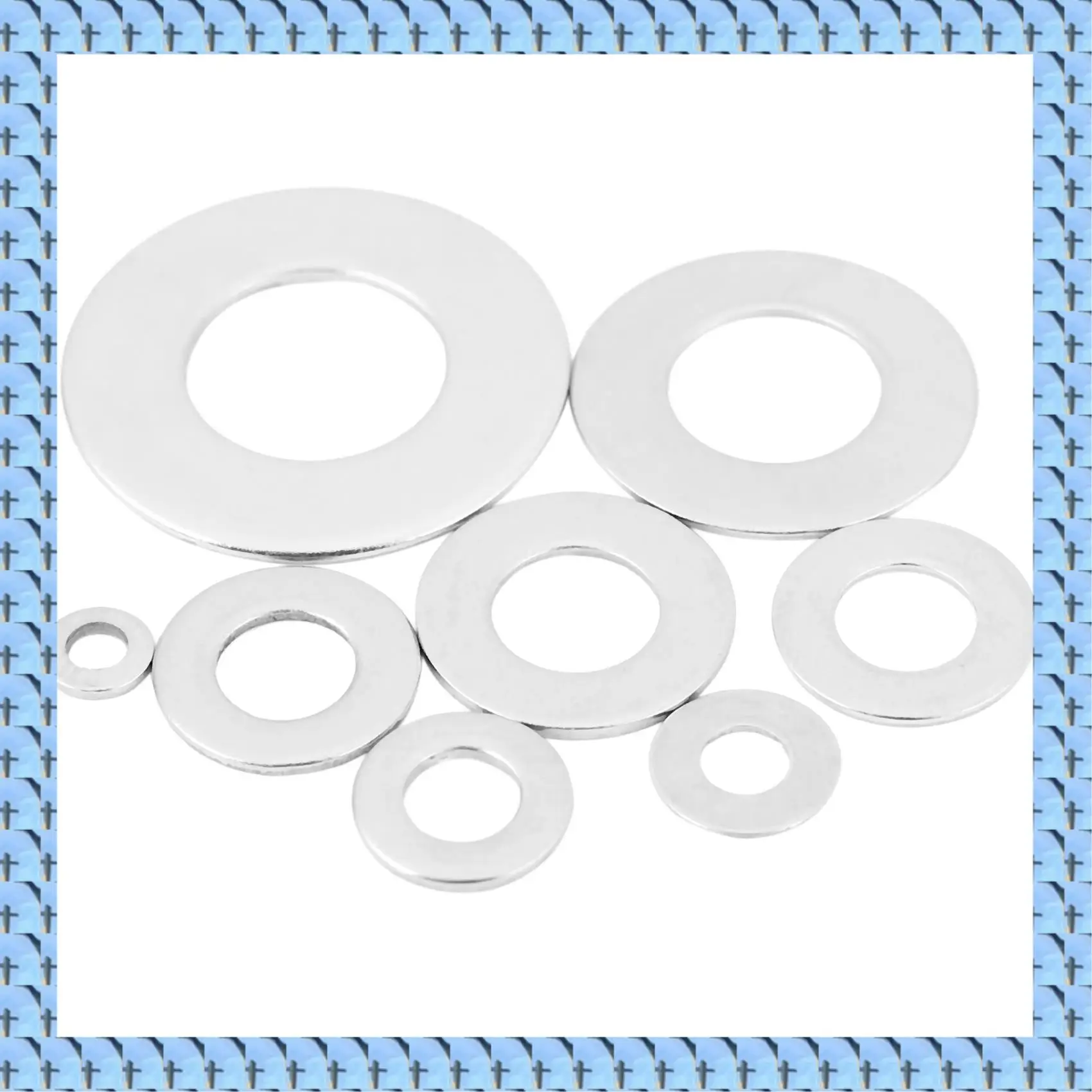 

NOCM 1800Pcs M1.6 M2 M2.5 M3 M3.5 M5 M6 M8 M10 Stainless Steel Flat Washer Plain Washer Gaskets Assortment Kit